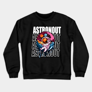 astronaut theme design Crewneck Sweatshirt